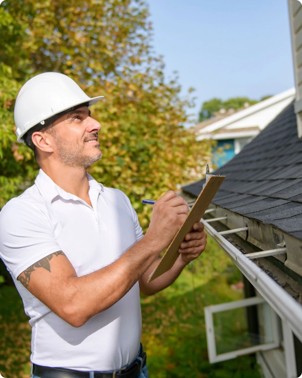 Inspecting roof
